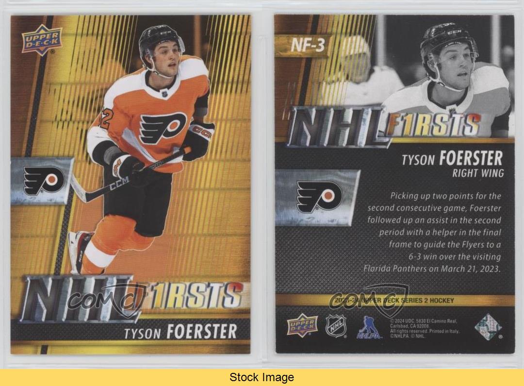 2023-24 Upper Deck Series 2 NHL Firsts Tyson Foerster #NF-3 Rookie RC