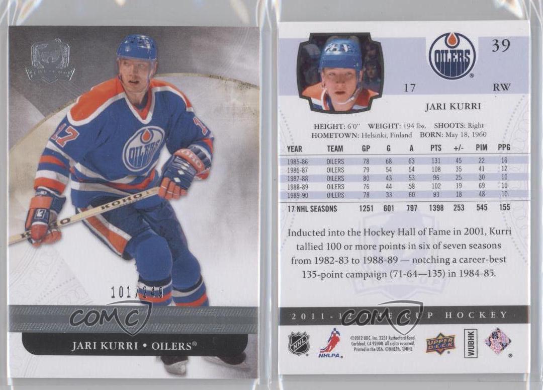 2011-12 cubierta superior la Cup/249 #39 Jari Kurri Edmonton Oilers Tarjeta  de hockey | eBay