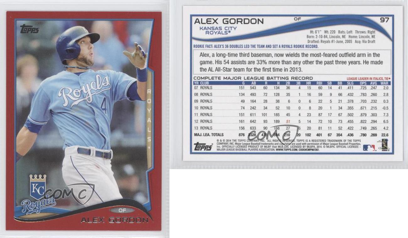 2014 Topps Alex Gordon Kansas City Royals #97