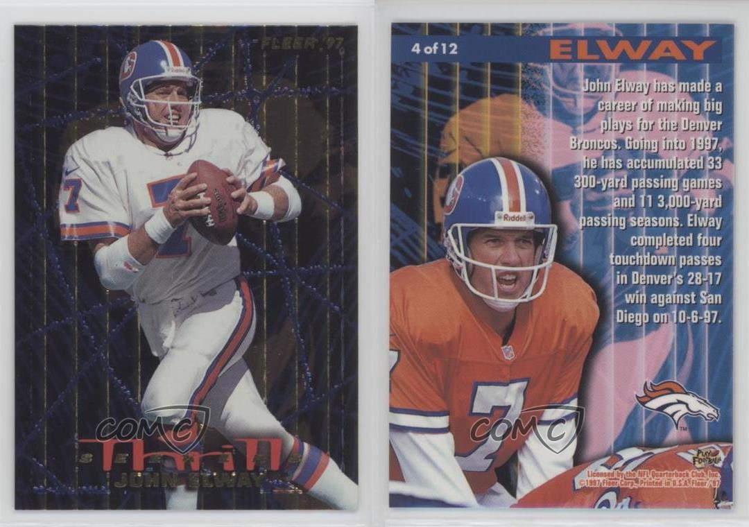 Fleer Thrill Seekers 1997 John Elway #4 Salón de la fama - Imagen 3 de 4