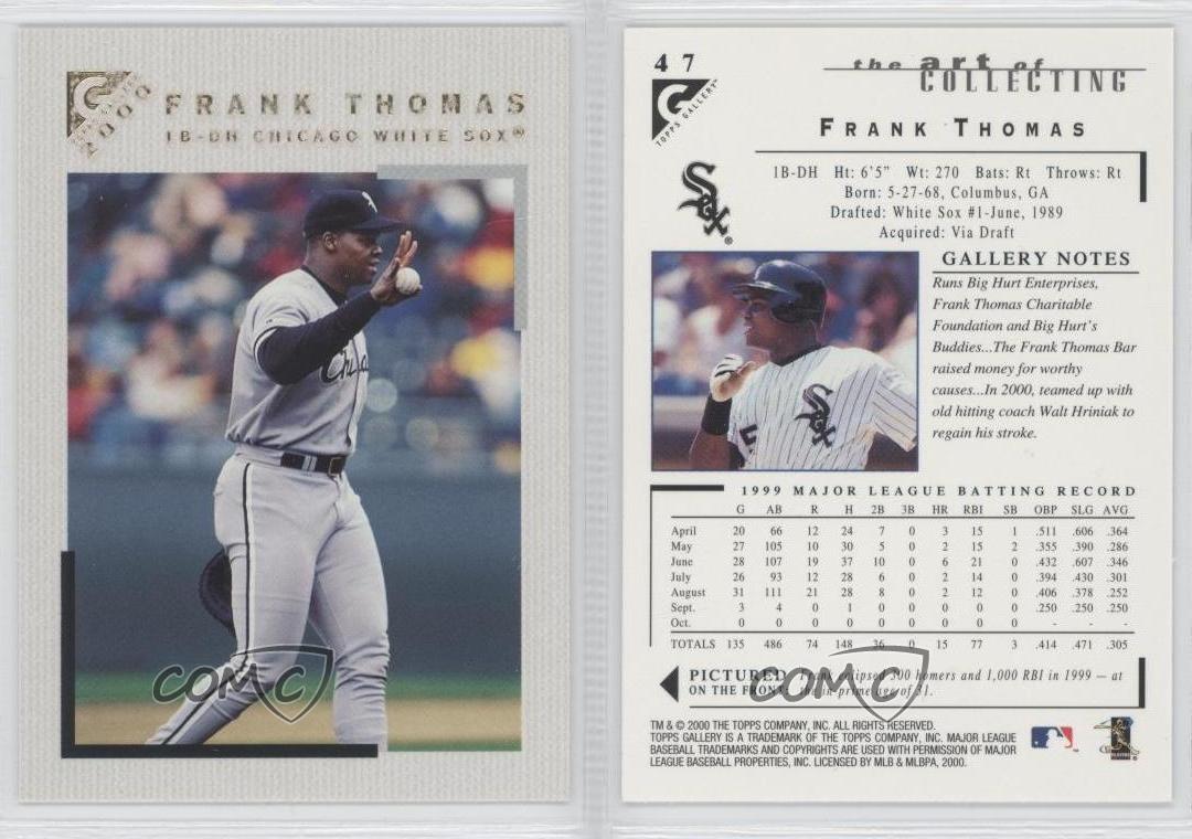 2000 Topps Gallery #47 Frank Thomas White Sox Hof Psa 10