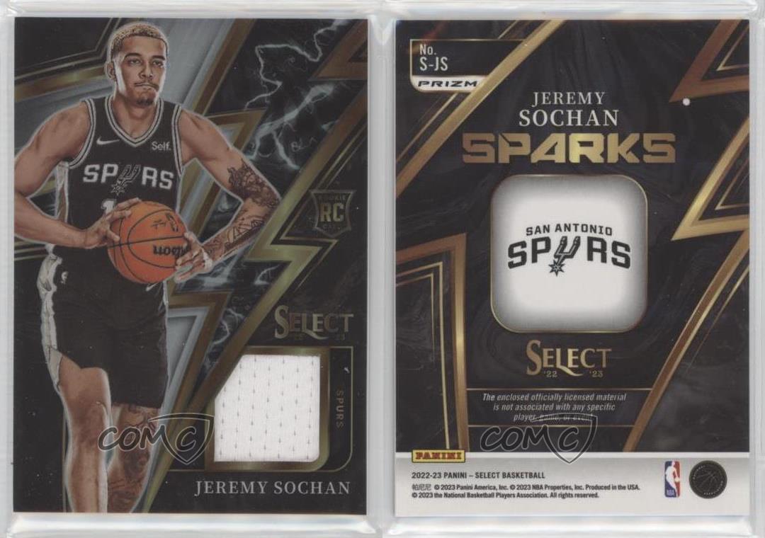 2022-23 Panini Select - Sparks #S-JS Jeremy Sochan (MEM, RC)