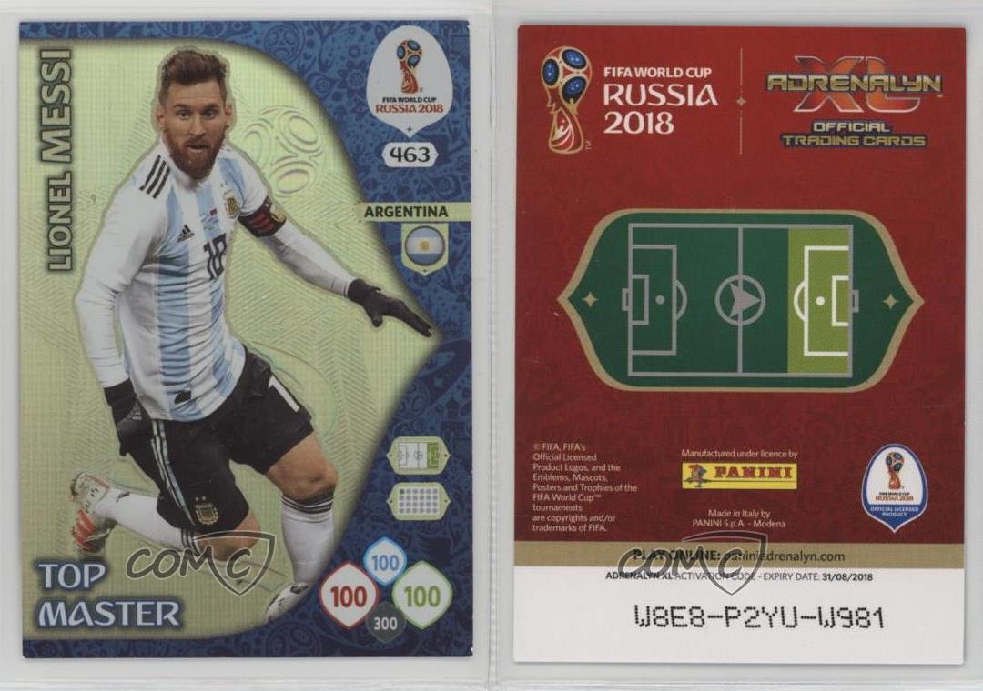 2018 Panini Adrenalyn XL Fifa World Cup - Top Master Lionel Messi
