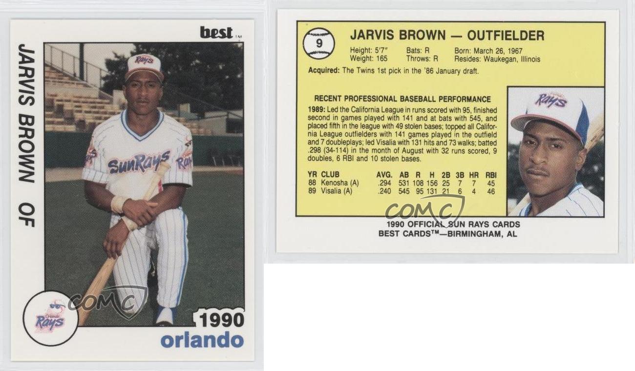 1990 Best Orlando Sun Rays - [Base] #9 - Jarvis Brown