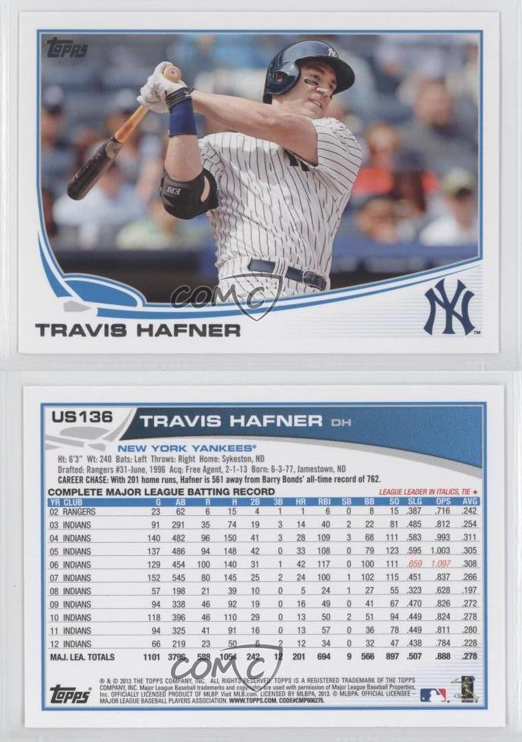 2013 Topps Update Travis Hafner #US136 | eBay