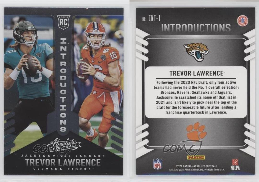 Trevor Lawrence 2021 Panini Absolute By tormenta Royal Crown #BST-1 Casi Nuevo-M 