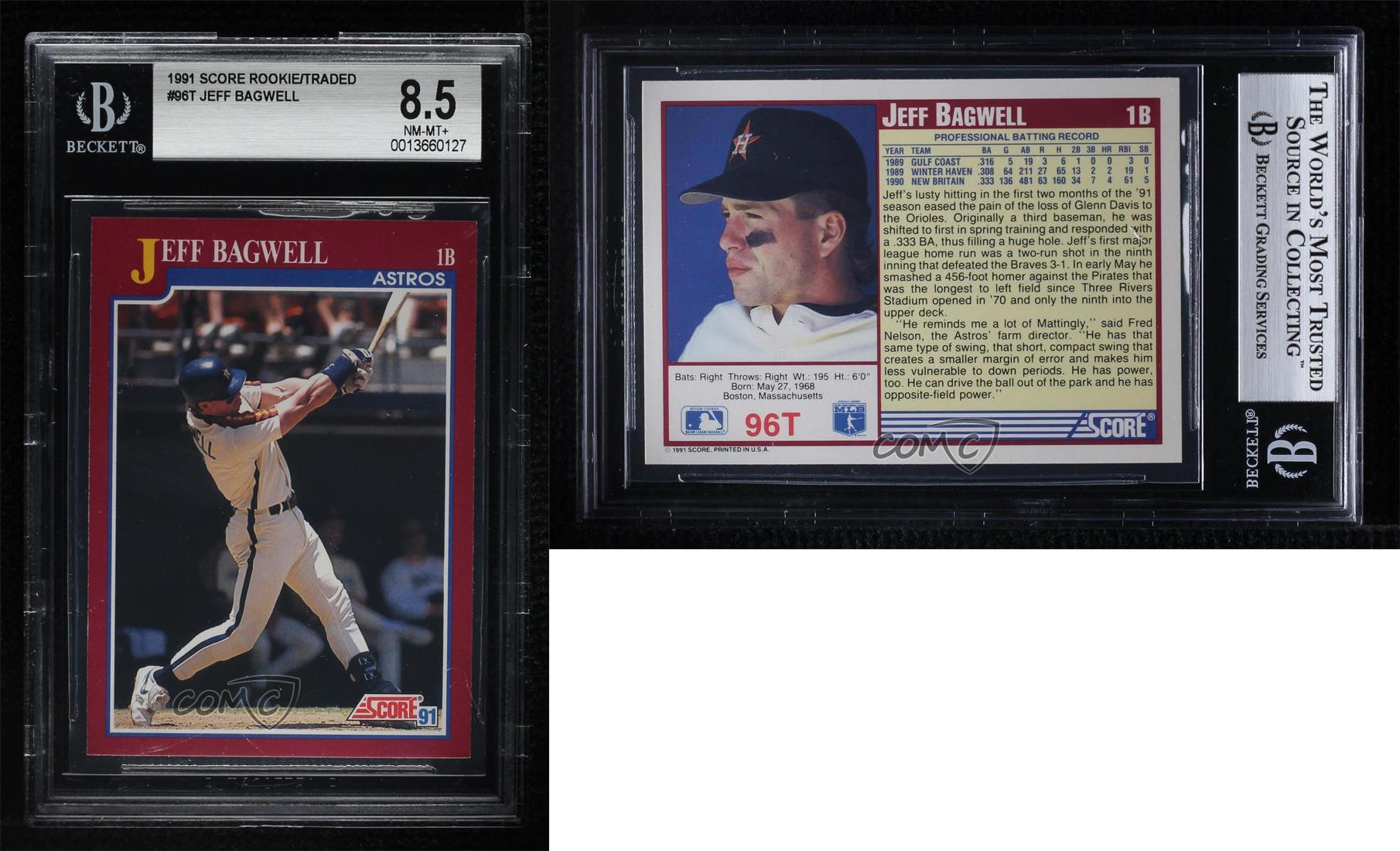 ad  - 1991 Jeff Bagwell Rookie (6) Card Lot, 5 Rookies, 1 Second Year,  PSA/BGS Graded! in 2023