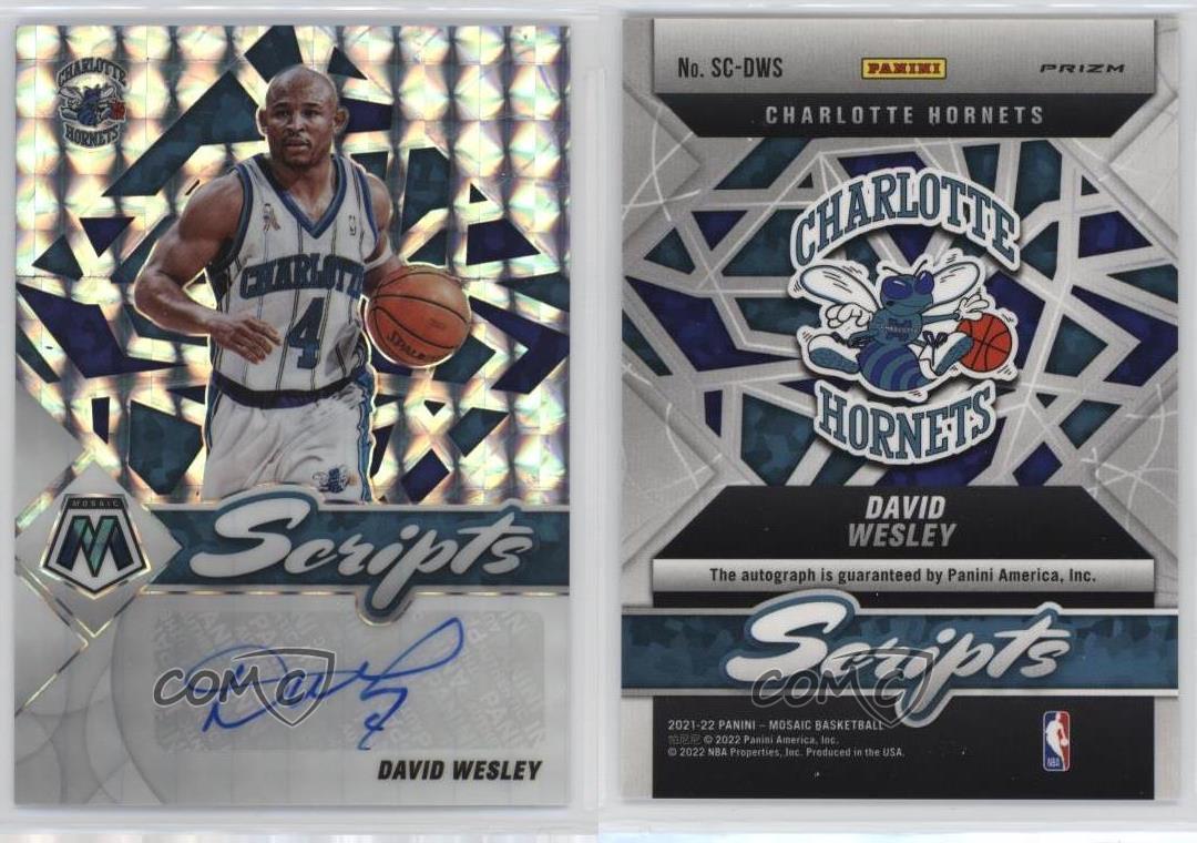 2021-22 Panini Mosaic Scripts David Wesley #SC-DWS Auto - Bild 3 von 4