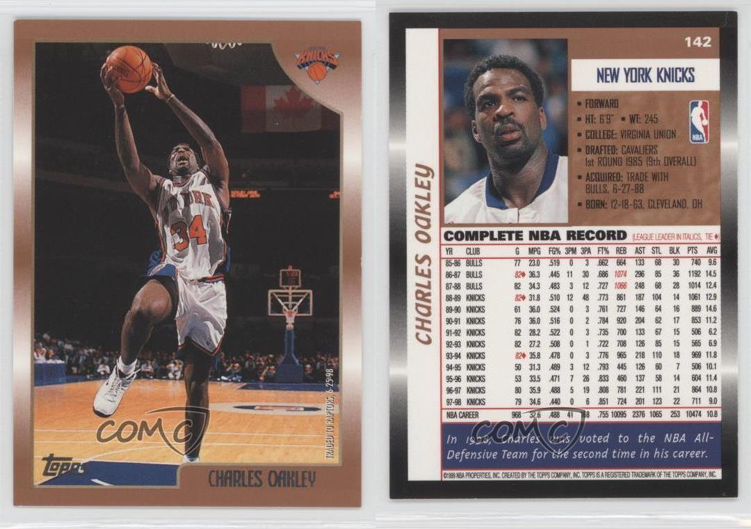 1998-99 Topps #142 Charles Oakley New York Knicks Basketball Card | eBay