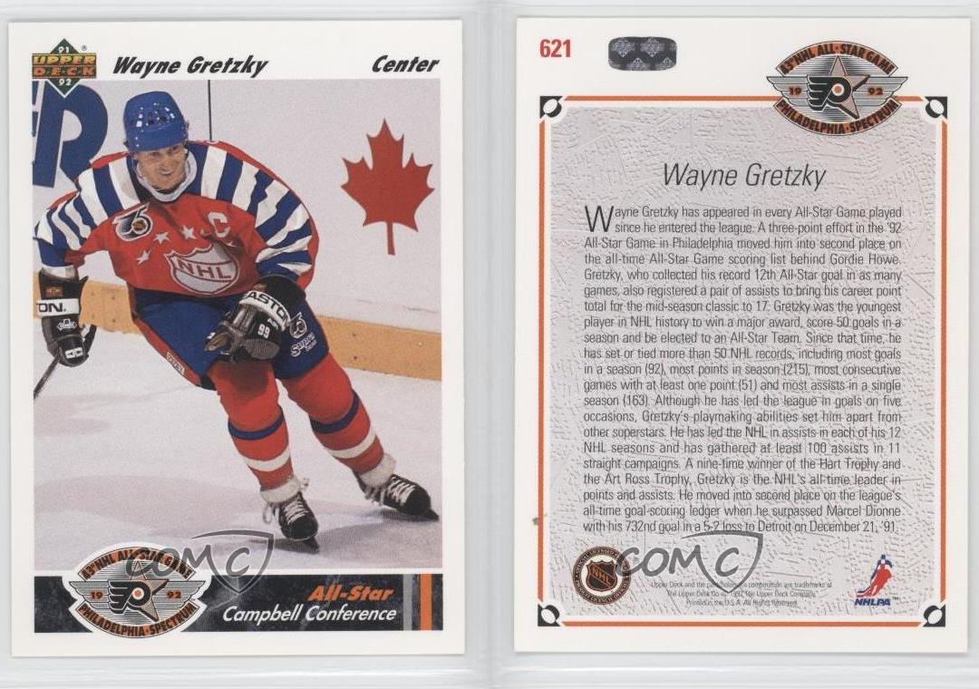 1991-92 Upper Deck #621 Wayne Gretzky AS - MINT