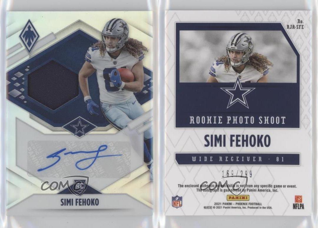 2021 Phoenix Simi Fehoko Jersey Rookie Auto /149 Patch RC #P7619