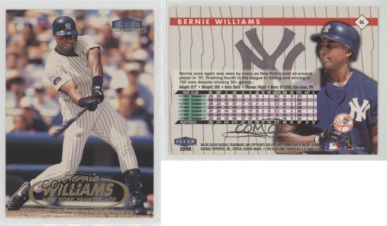 1998 Fleer Traditions #51 Bernie Williams New York Yankees