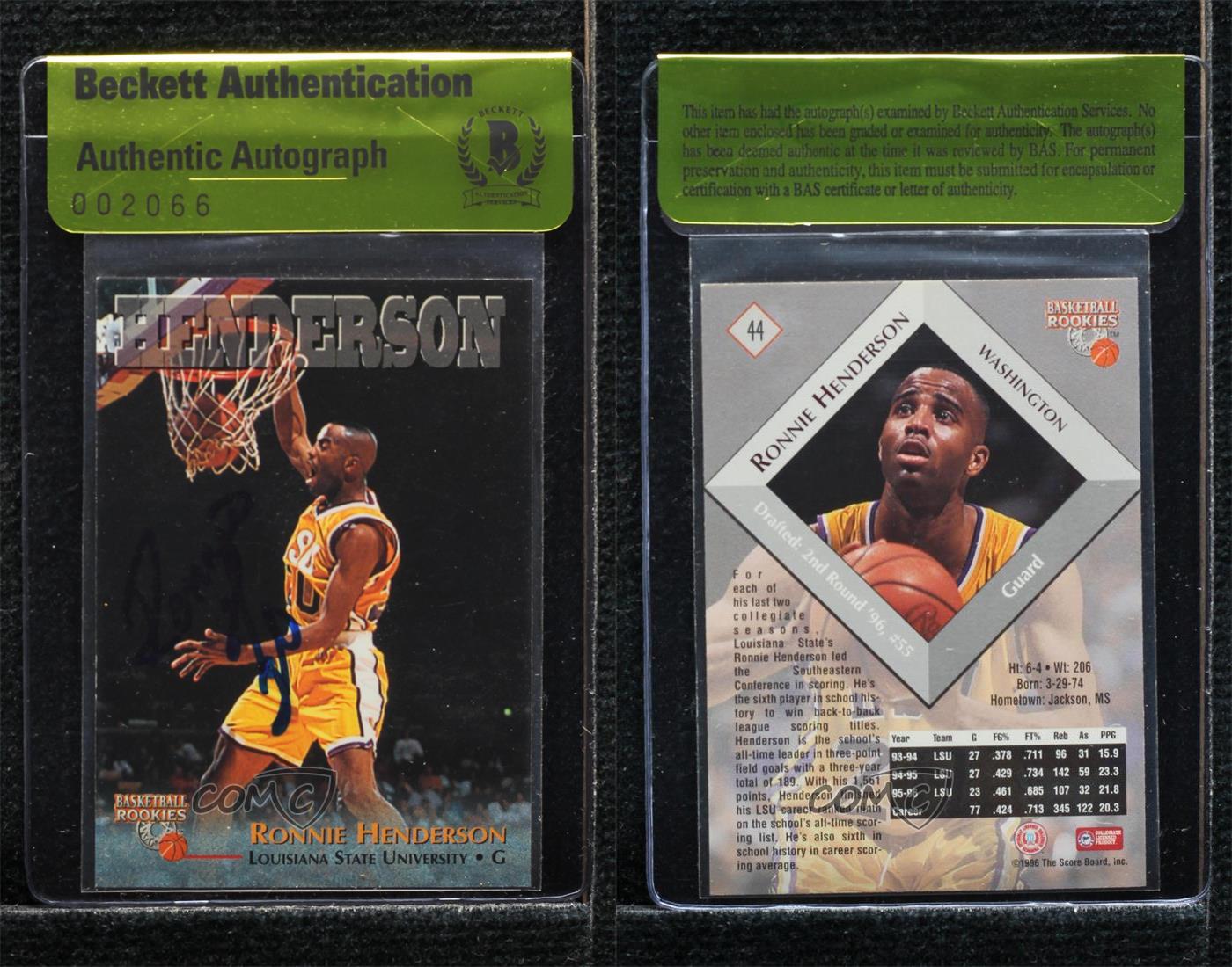 最大80％オフ 1996 Score Board Basketball Rookies - Ronnie Henderson #44 スポーツ・フィットネス