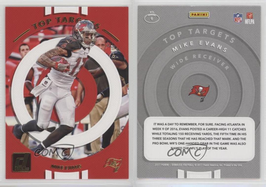 2017 Donruss #225 Mike Evans Tampa Bay Buccaneers Football Card