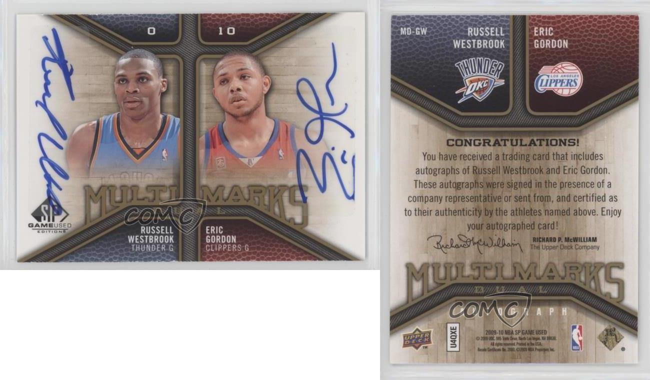 2009-10 SP Game Used Multi Marks Dual Russell Westbrook Eric Gordon #MD-GW Auto