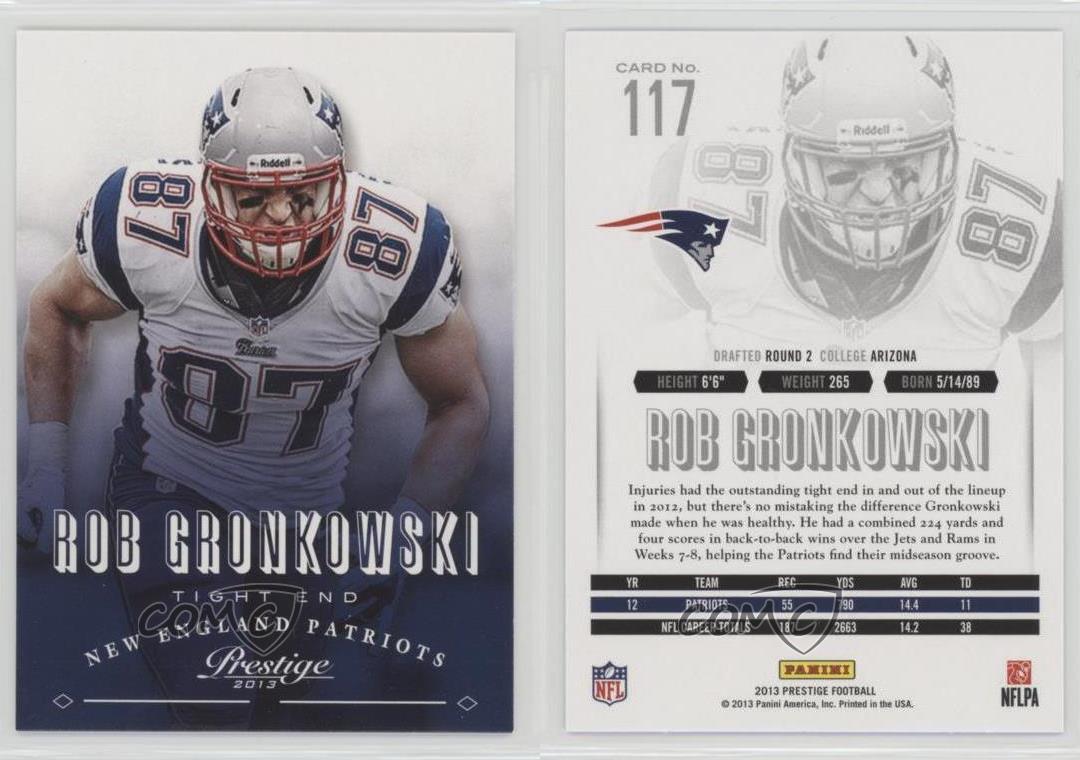 2013 Panini Prestige #117 Rob Gronkowski Patriots Pop 1 Psa 10 F3630262-418