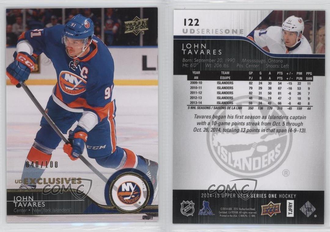 2014-15 Upper Deck UD Exclusives /100 John Tavares #122 - Picture 3 of 4
