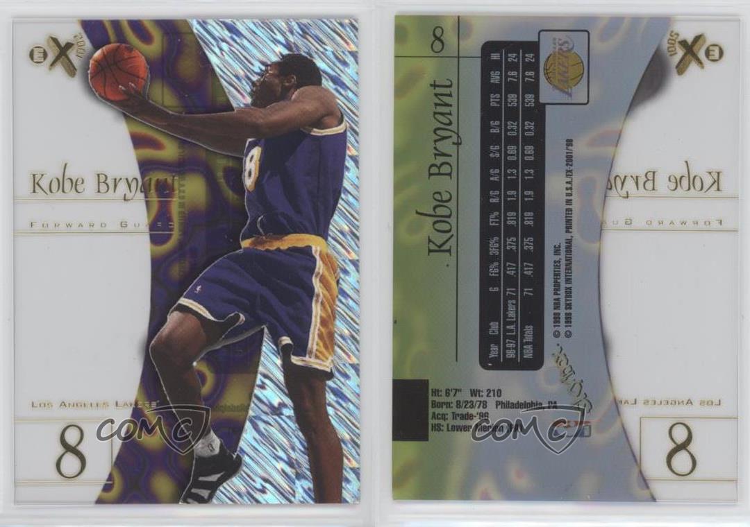 Refractor Like Acetate Insert! 1997 97 SKYBOX EX2001 Kobe Bryant #8 Lakers 