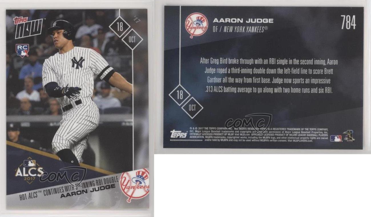 2017 Topps Now #784 Aaron Judge New York Yankees Rookie RC PSA 10  PR = 1,896 