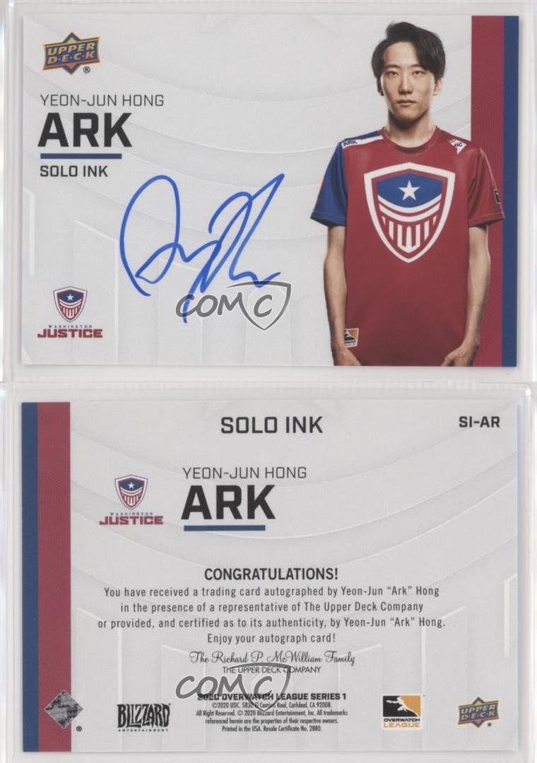 2020 Upper points de vente Deck Overwatch League Solo Ink ArK #SI-AR Auto