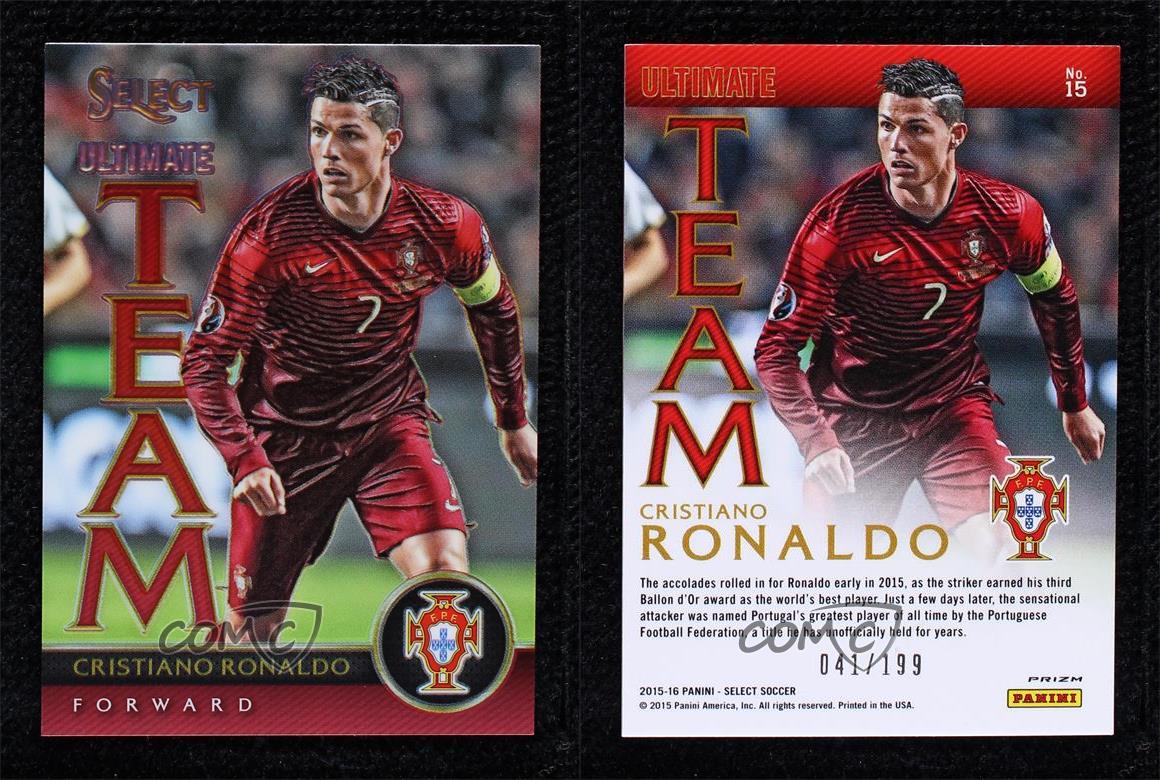 2015-16 Panini Select Ultimate Team Red Prizm /199 Cristiano