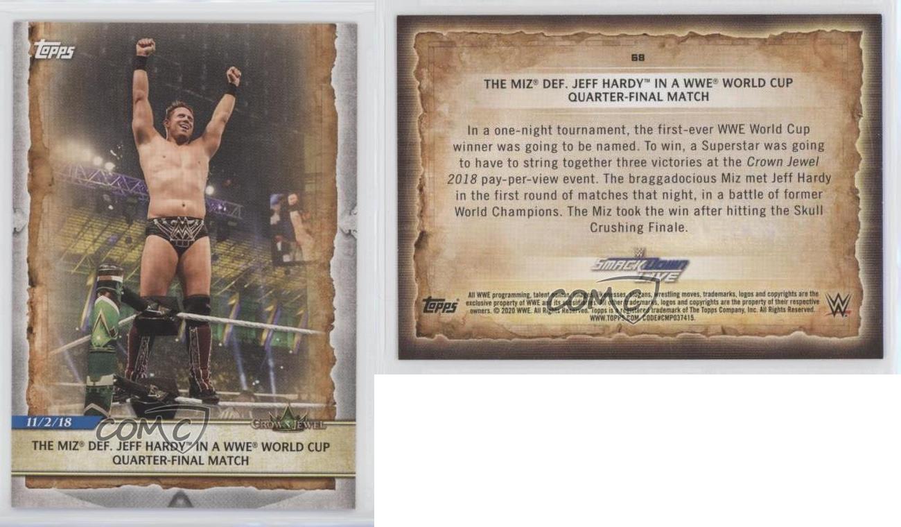 turnos card #48 the Miz 2020 Topps WWE Road to Wrestlemania Walker
