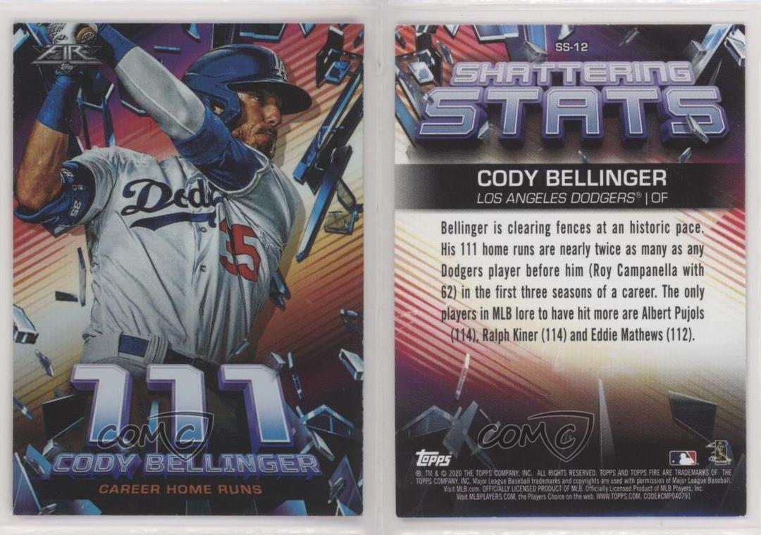 Topps Fire Shattering Stats Cody Bellinger Ss 12 Ebay