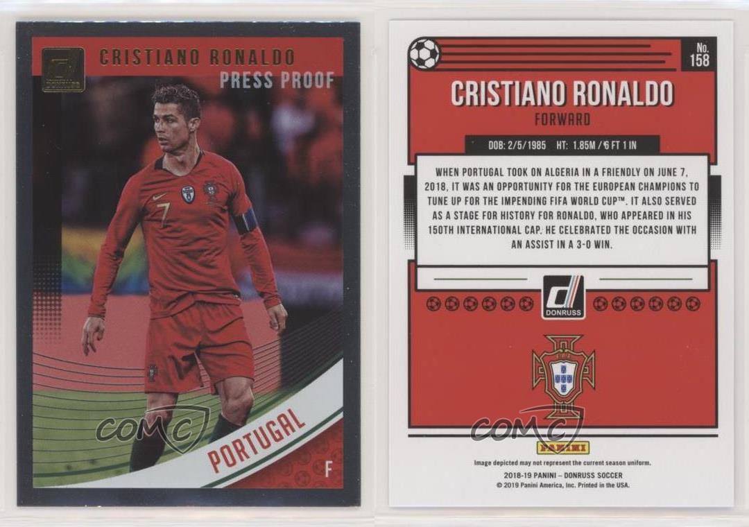 PANINI DONRUSS Soccer 2018-2019 base 158 Cristiano Ronaldo-Portugal