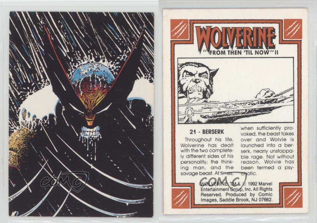 1992 Comic Images Wolverine From Then Til Now Ii Berserk 21 1g9 Ebay