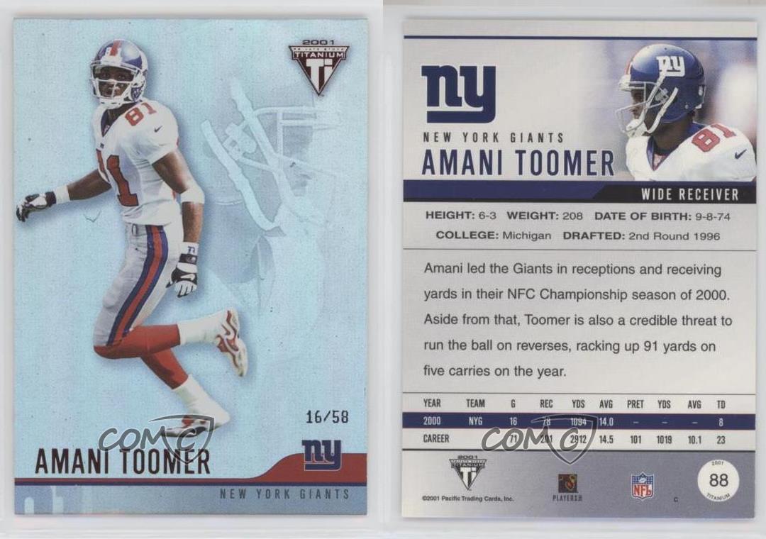 New York Giants Amani Toomer, 2001 Nfc Championship Sports