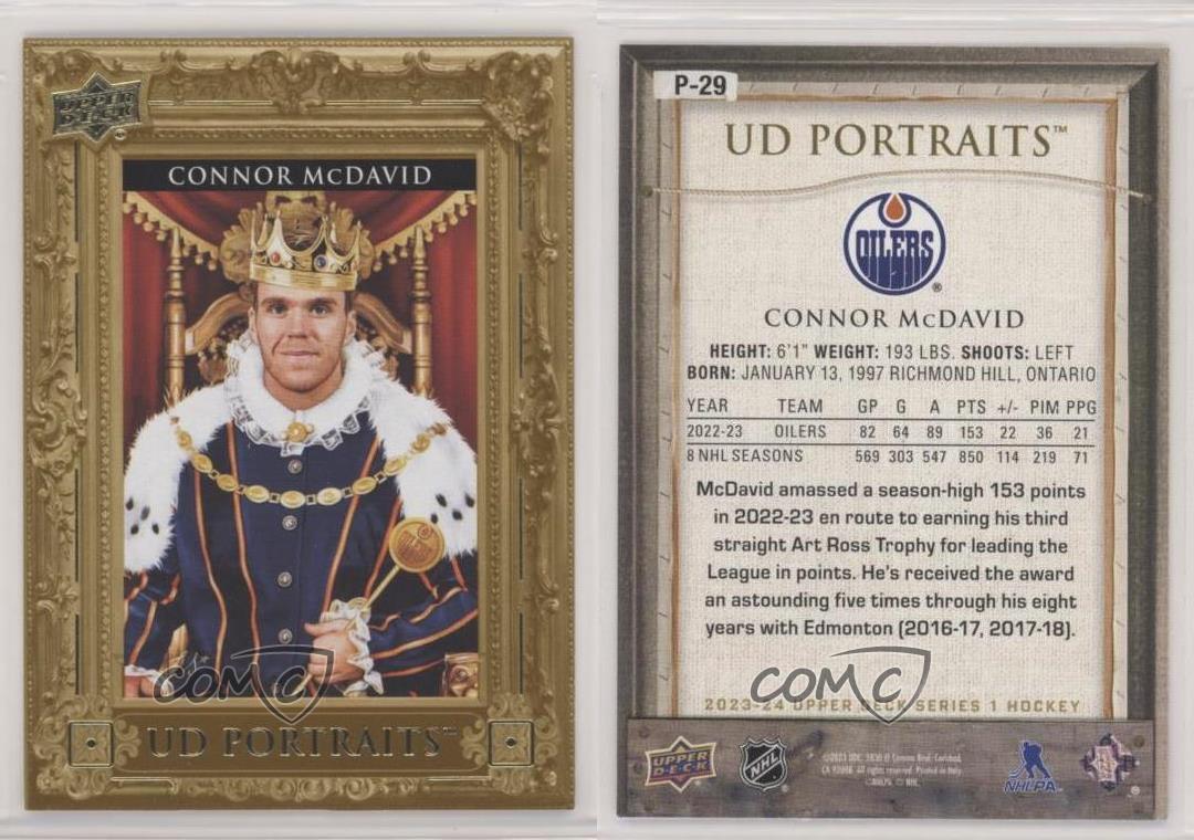 2023-24 Upper Deck Series 1 UD Portraits Connor McDavid #P-29