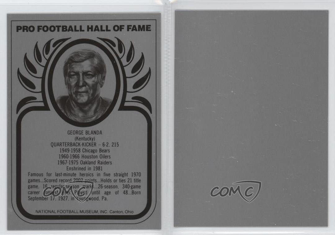 George Blanda  Pro Football Hall of Fame