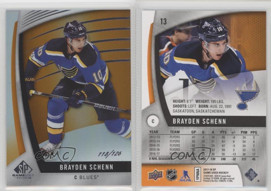 Jeu SP 2017-18 Occasion collections Orange Rainbow /126 Brayden Schenn #13