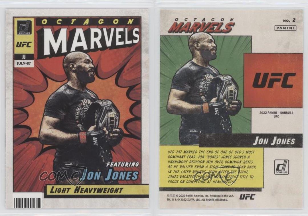 2022 Donruss UFC Octagon Marvels Jon Jones #2 - Picture 7 of 7
