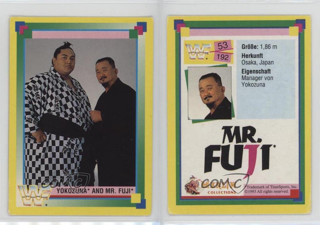 1993 Merlin Wrestling German Yokozuna Mr Fuji #53 Rookie RC - Picture 3 of 3
