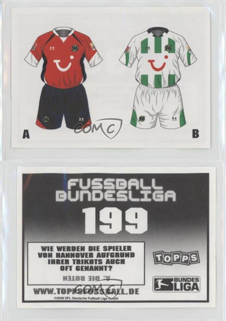 2009-10 Topps Fussball Bundesliga Stickers Hannover 96 Kit #199 | eBay