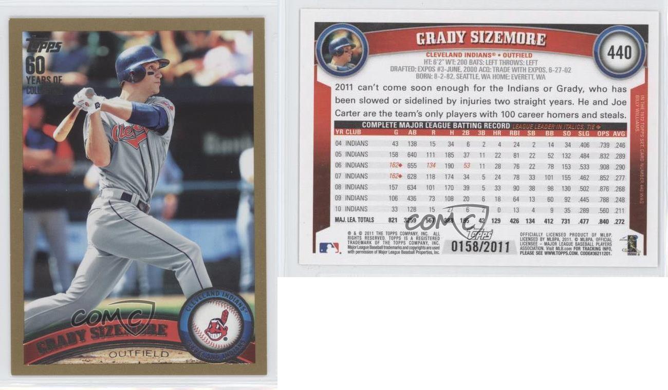 2011 Topps #440 Grady Sizemore - NM-MT