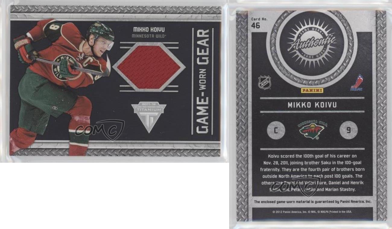 2011-12 Panini Titanium Game-Worn Gear Mikko Koivu #46