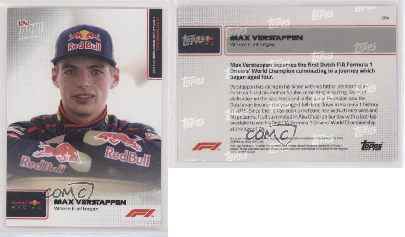 2021 Topps Now F1 /8083 Max Verstappen #084