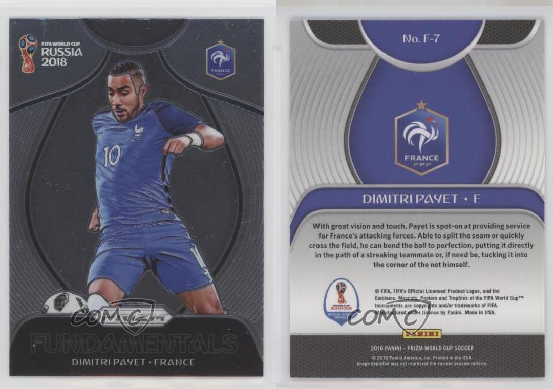 Prizm Copa del Mundo 2018 fundamentos Chase Card F-7 Dimitri Payet-Francia