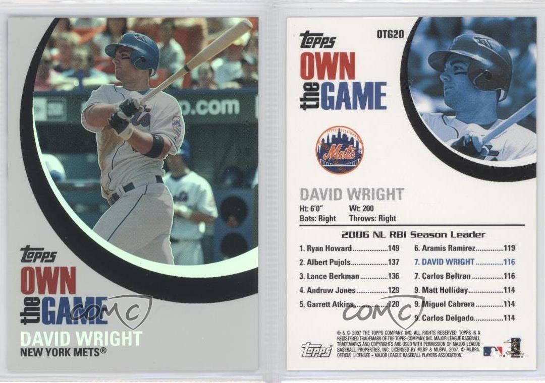 Lot Detail - 2007 David Wright Game Used, Twice Signed & Inscribed