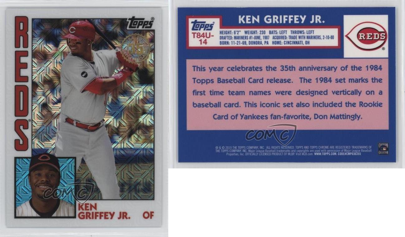 Actualización 2019 Silver Pack 1984 Topps Baseball Chrome Ken Griffey Jr #T84U-14 Salón de la fama - Imagen 3 de 5