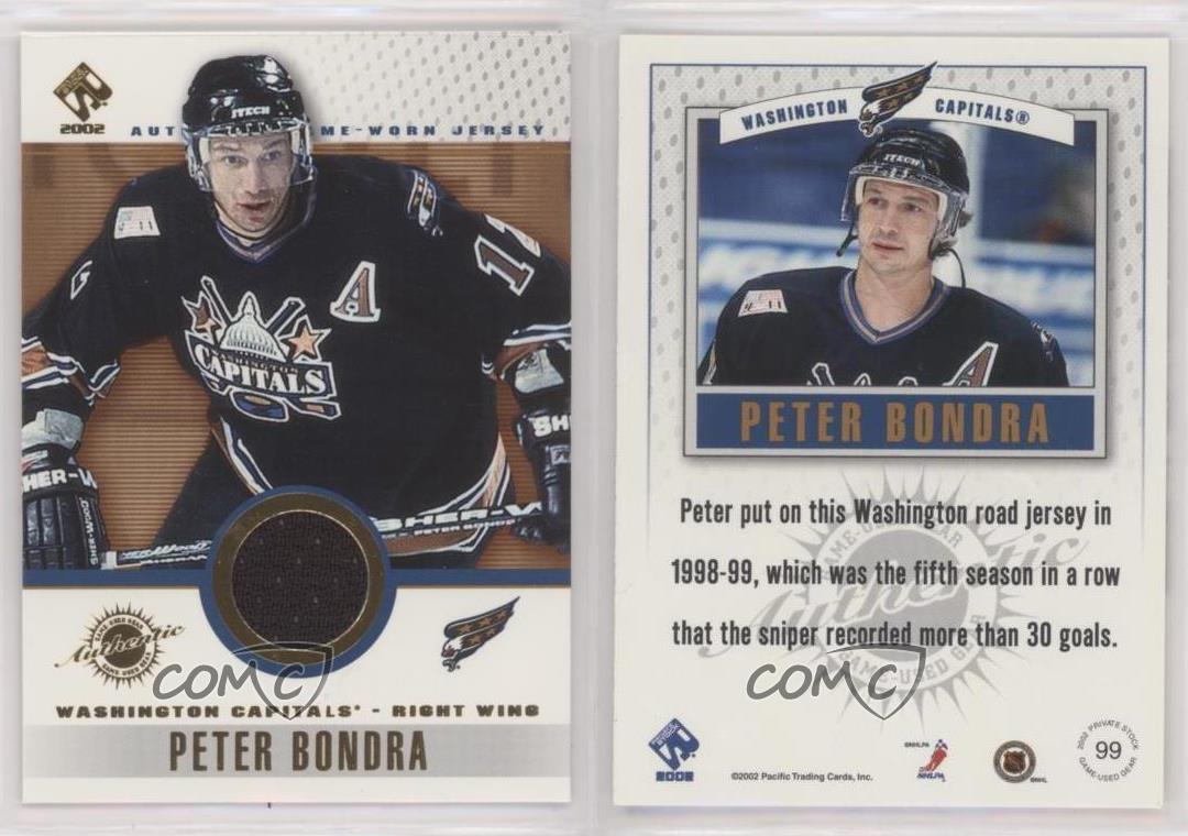 01-02 Pacific Private Stock #99 PETER BONDRA Jersey at 's Sports  Collectibles Store