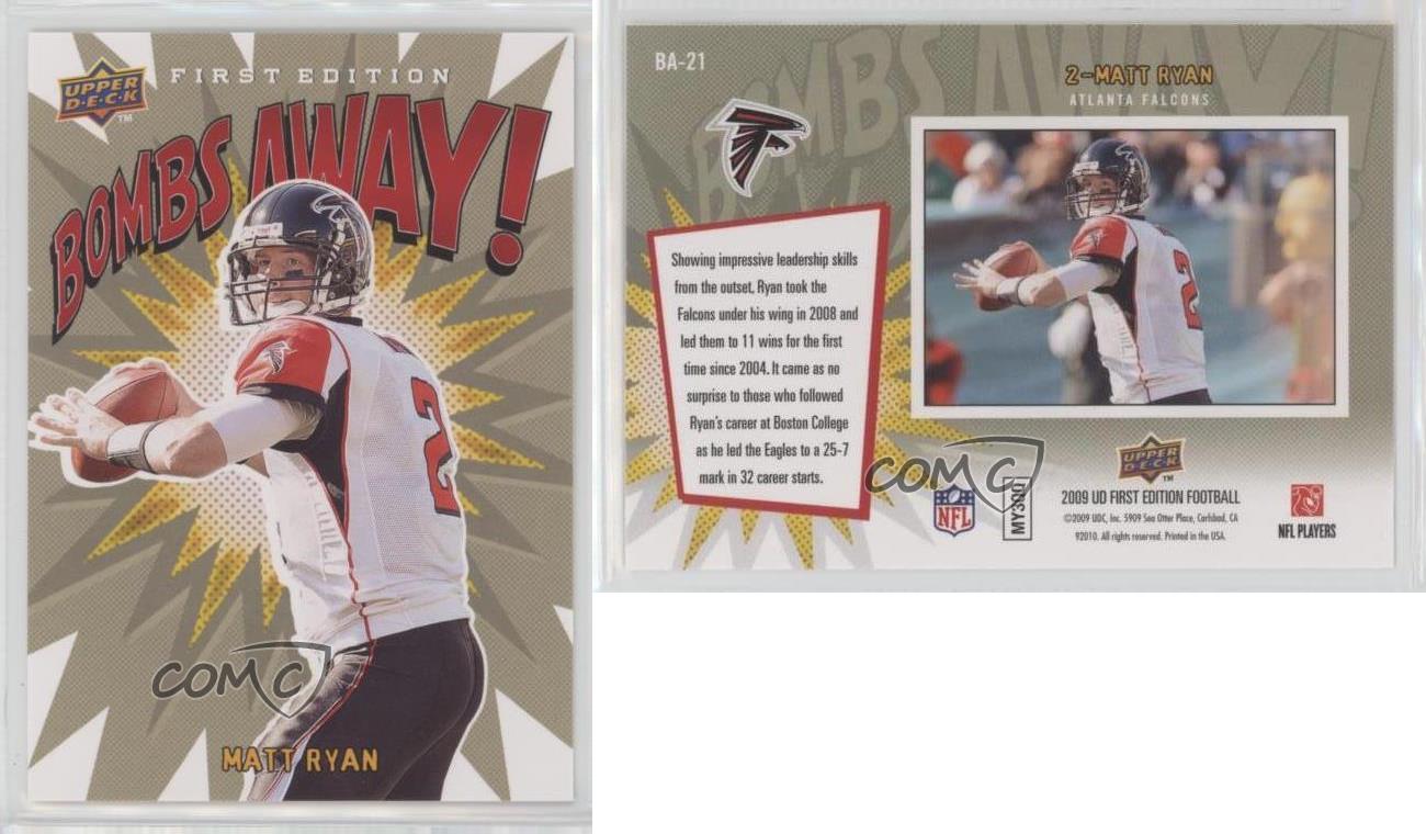 Upper Deck 2009 primera edición ¡Bombas lejos! Matt Ryan #BA-21 - Imagen 4 de 4