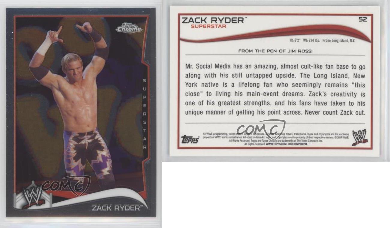 2014 Topps Chrome WWE Zack Ryder #52