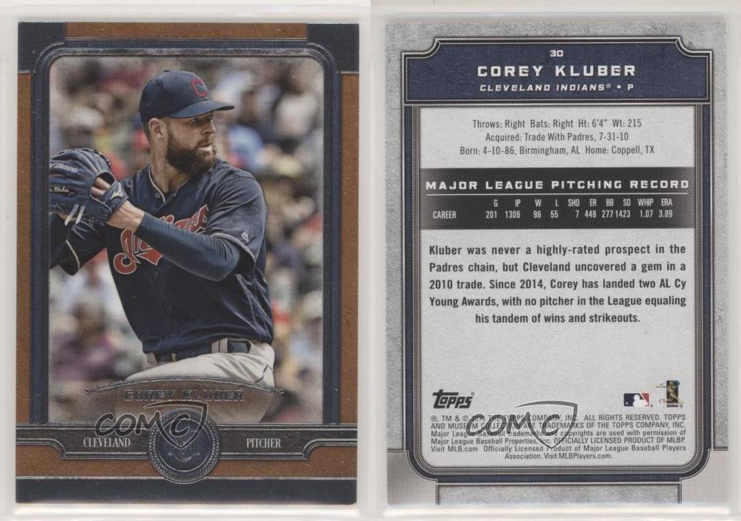 2019 Topps Museum Collection Copper Corey Kluber #30