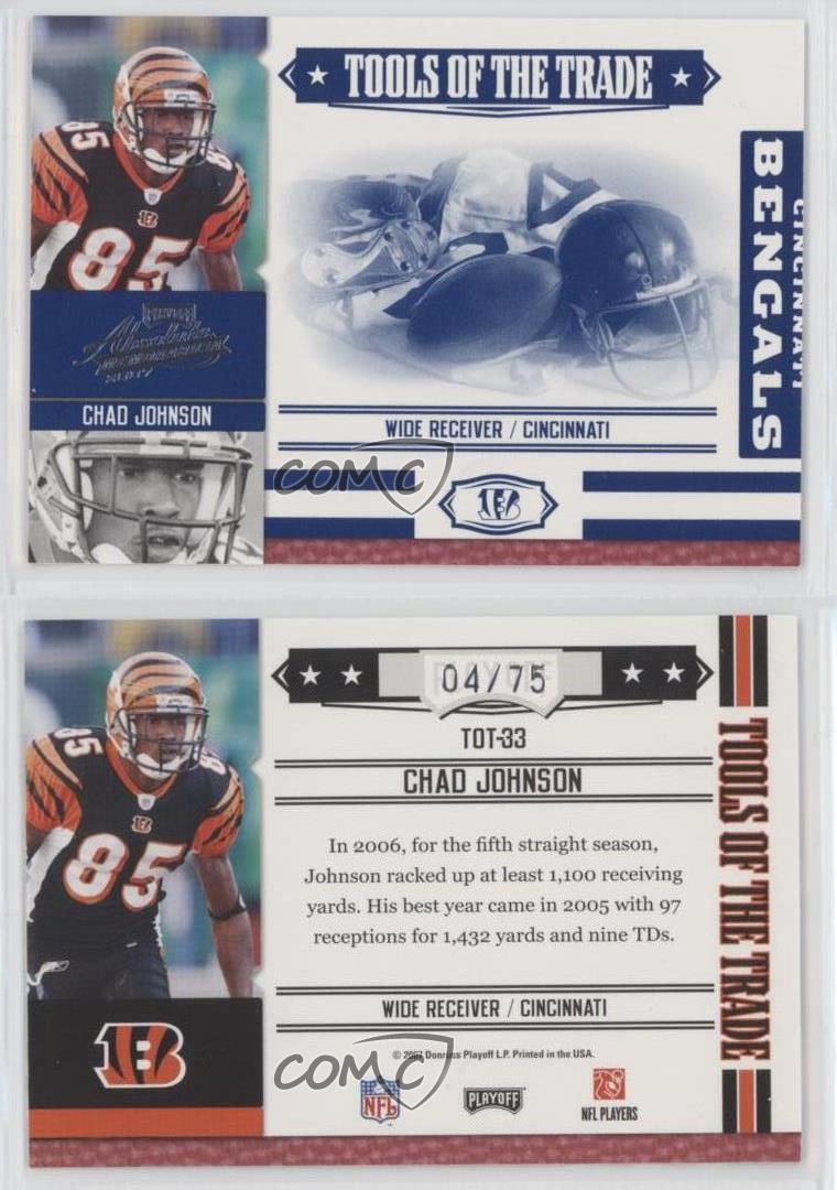 2007 Playoff Absolute Memorabilia Tools of the Trade Blue /75 Chad Johnson