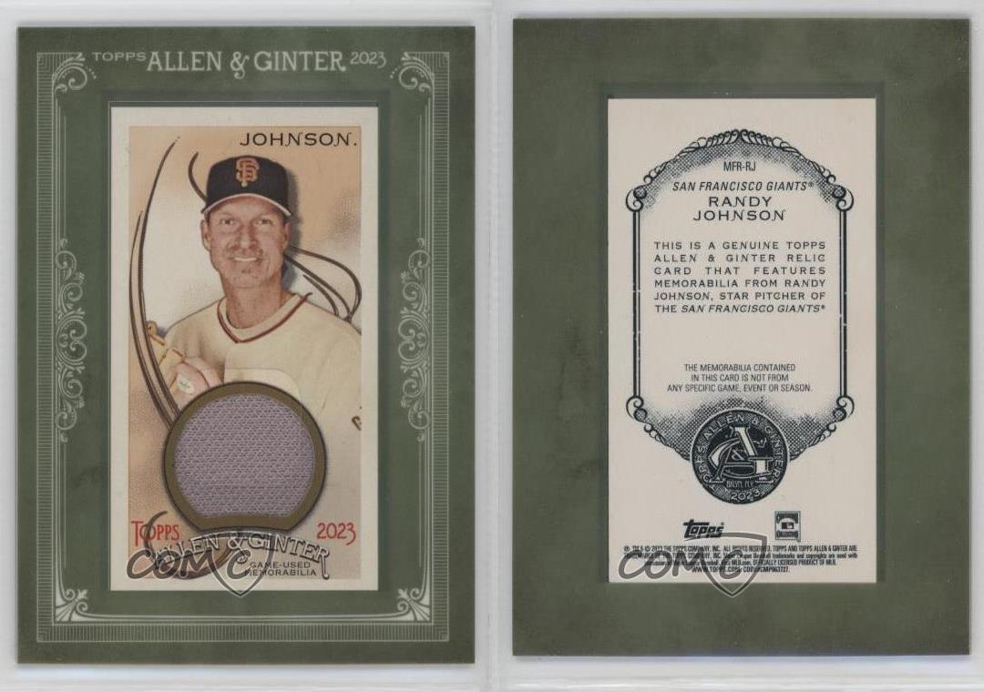 2023 Topps Allen & Ginter mini reliquie incorniciate Randy Johnson #MFR-RJ HOF - Foto 4 di 4