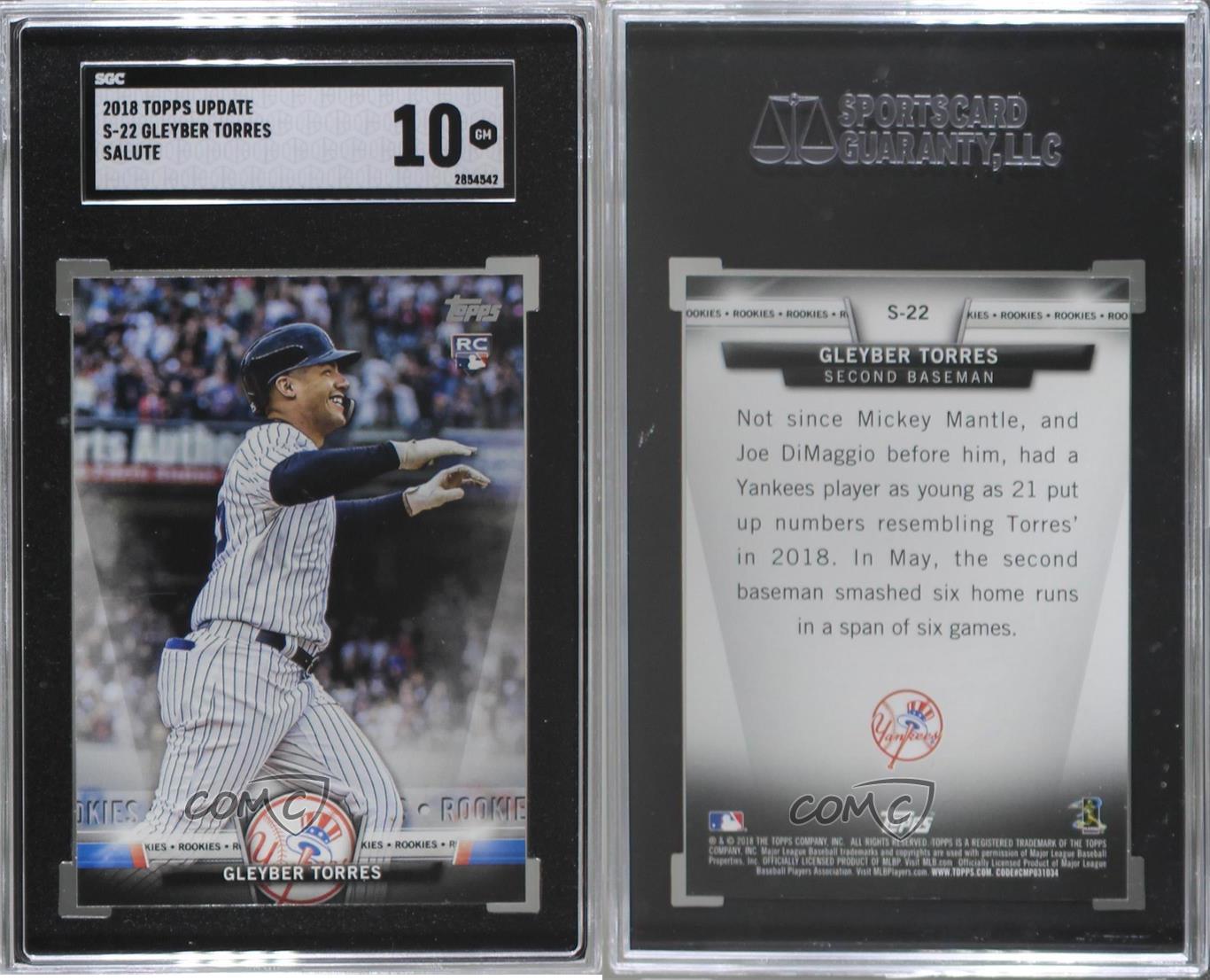 2018 Topps Update Salute #S-22 Gleyber Torres Rookie Card – PSA NM-MT 8 on  Goldin Auctions