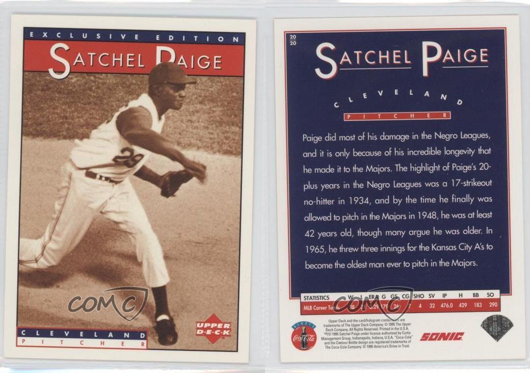 1995 Upper Deck Sonic/CocaCola Exclusive Edition 20 Satchel Paige